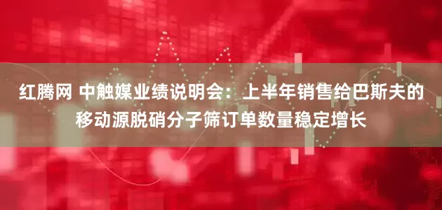 红腾网 中触媒业绩说明会：上半年销售给巴斯夫的移动源脱硝分子筛订单数量稳定增长